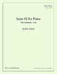 Suite #2 for Piano piano sheet music cover